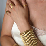 Broken Column Cuff sculptural Jewelry | The Bow Jewelry