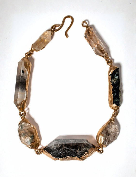 Natural Collector Quartz Dark Feminine Necklace | The Bow Jewelry