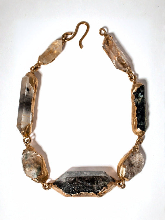 Natural Collector Quartz Dark Feminine Necklace | The Bow Jewelry