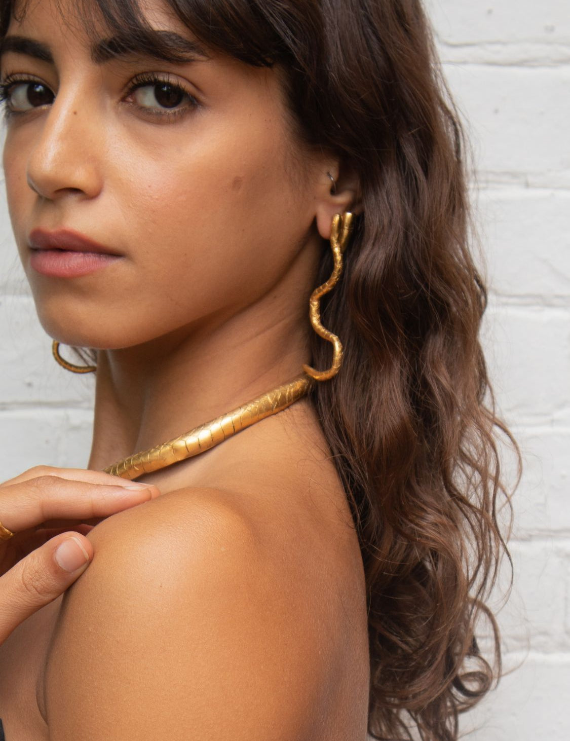 Venom Serpent Earrings sculptural Jewelry | The Bow Jewelry