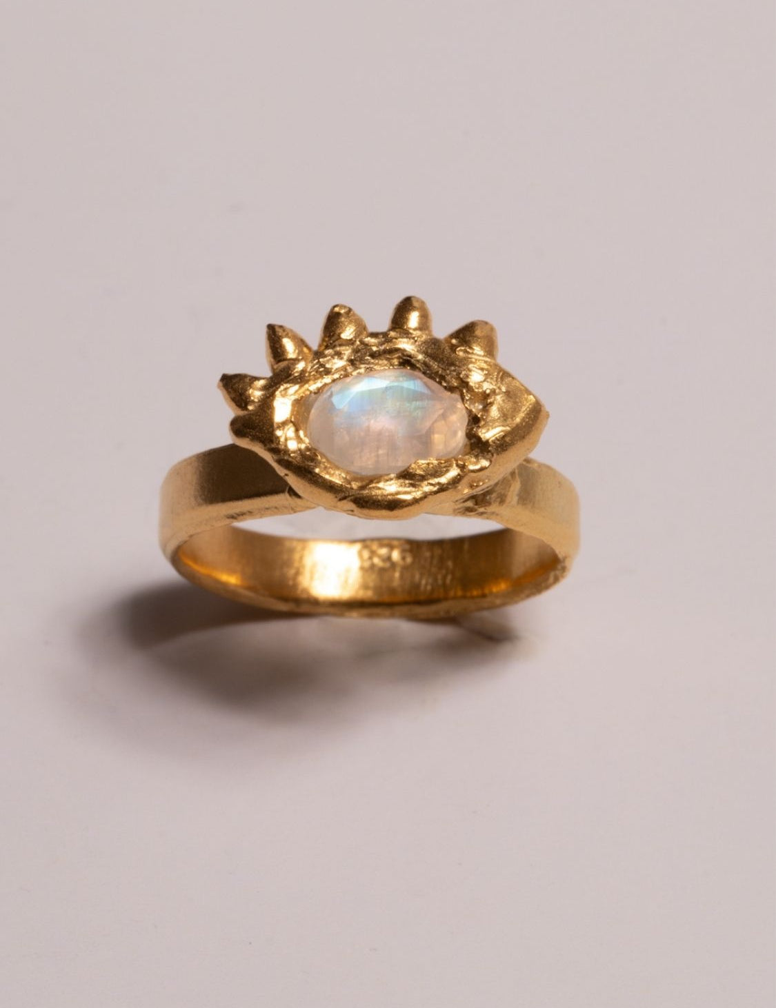 Visionary Moonstone Eye Ring sculptural Rings | The Bow Jewelry