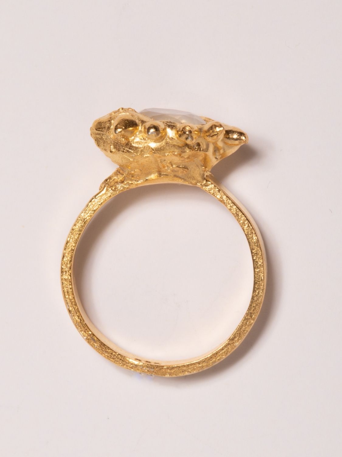 Visionary Moonstone Eye Ring sculptural Rings | The Bow Jewelry