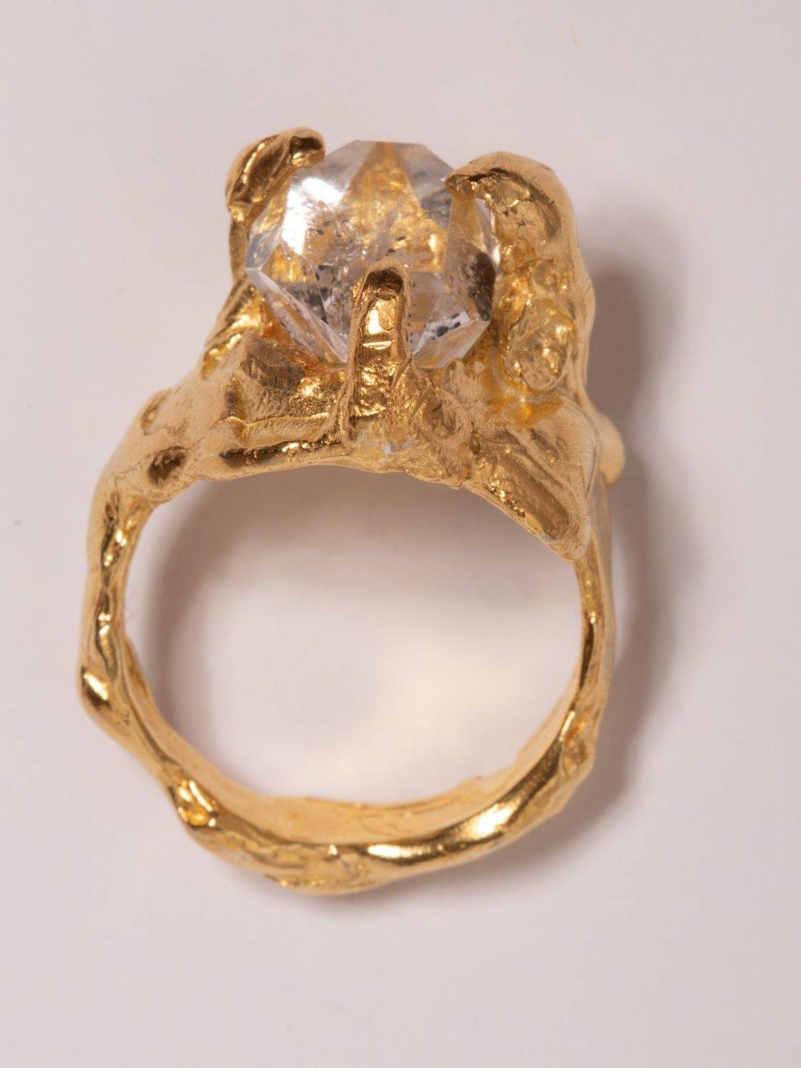 Sirius Herkimer Quartz Ring sculptural Jewelry | The Bow Jewelry