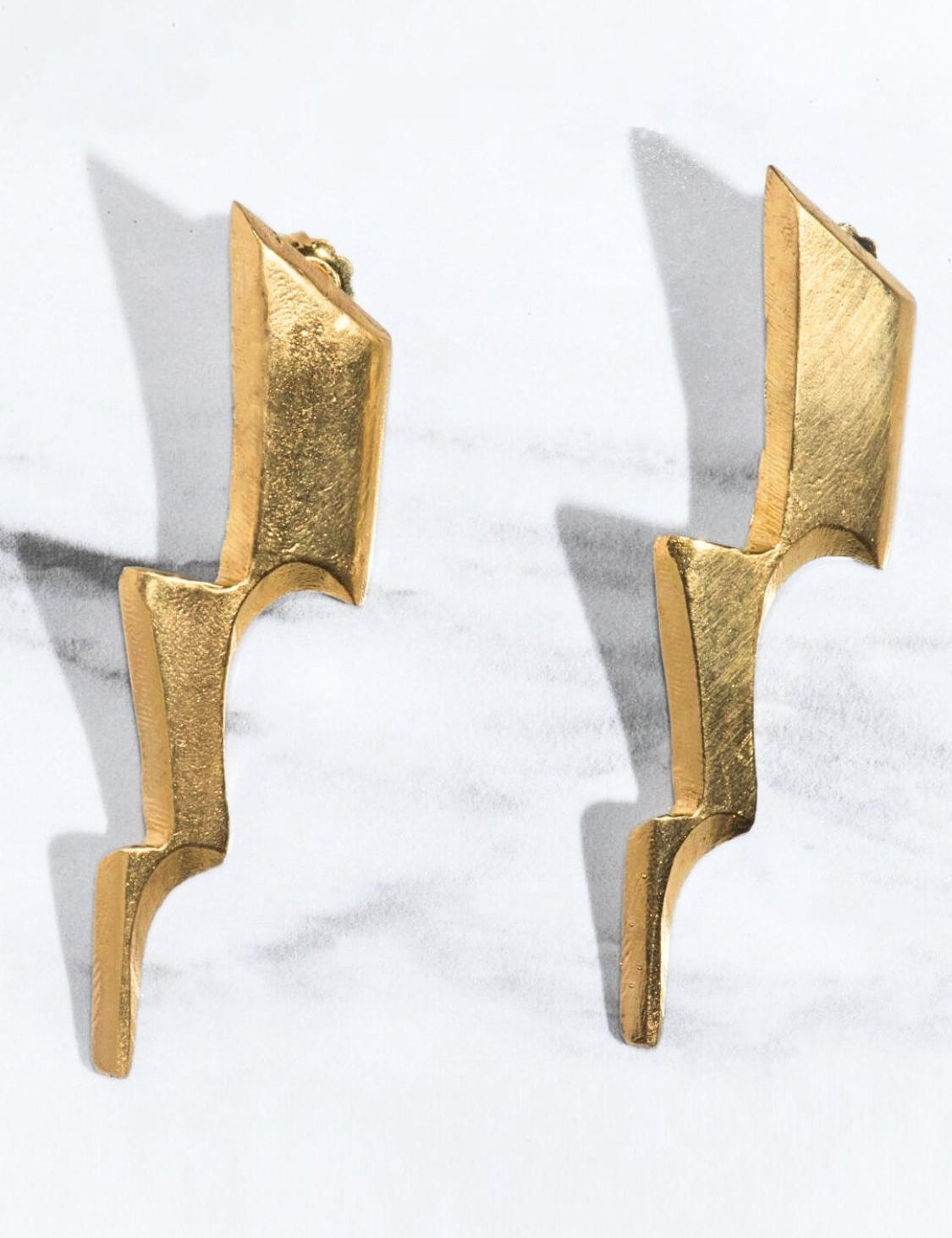 Daughter of Zeus Lightning Earrings sculptural Jewelry | The Bow Jewelry