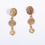 Goddess Coin Tiered Earrings
