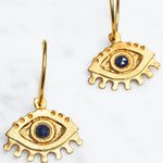 The Eye Lapis Lazuli Earrings sculptural Jewelry | The Bow Jewelry