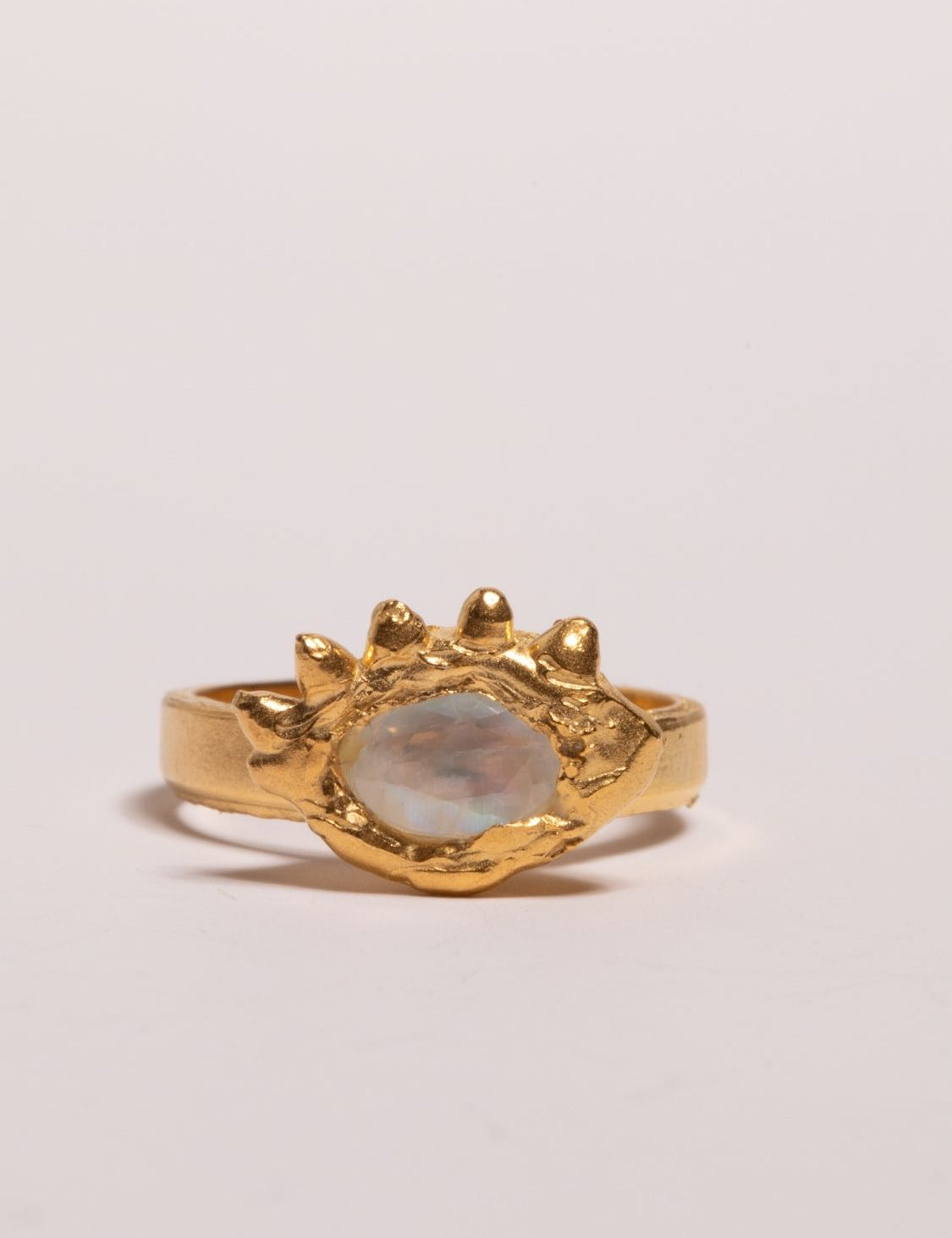 Visionary Moonstone Eye Ring sculptural Rings | The Bow Jewelry