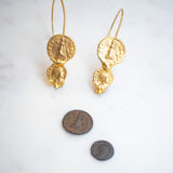 Deity Goddess Coin Earrings