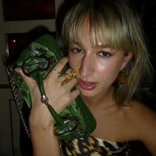 IZZI wearing the Anlh ring - The Bow Jewelry