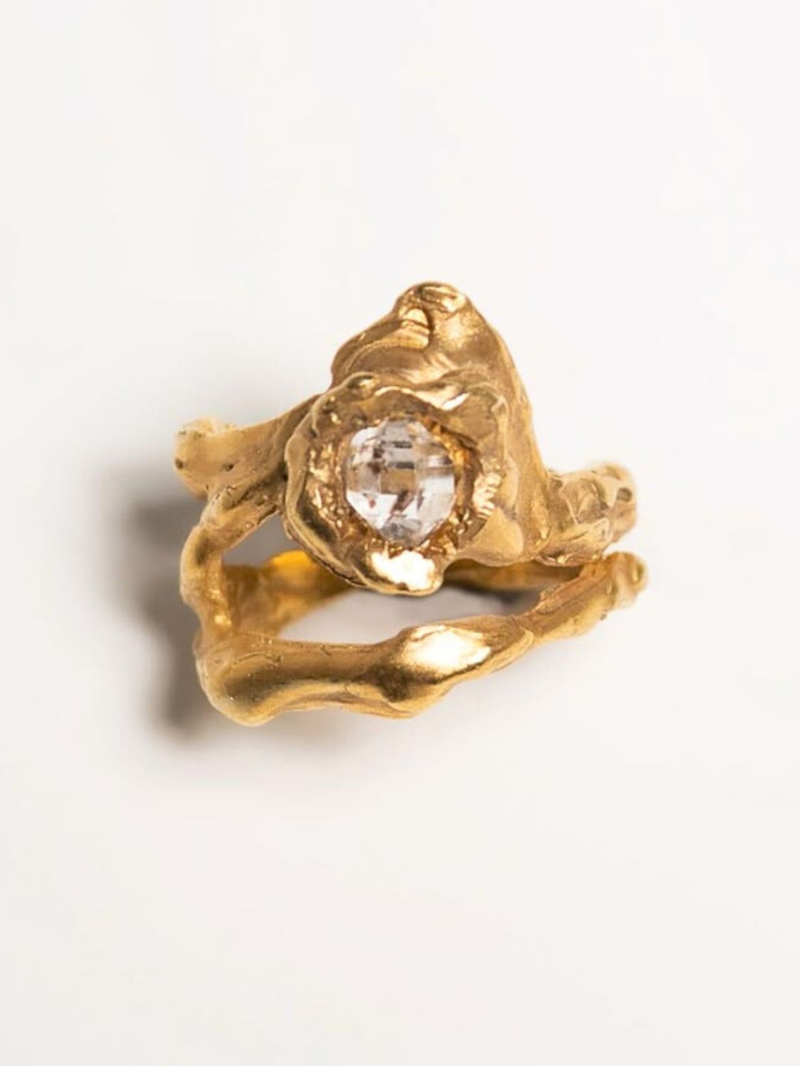 Leo Herkimer Quartz Ring sculptural Rings | The Bow Jewelry