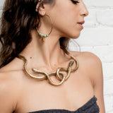 Le Serpent Snake Symbolic Necklace sculptural Jewelry | The Bow Jewelry