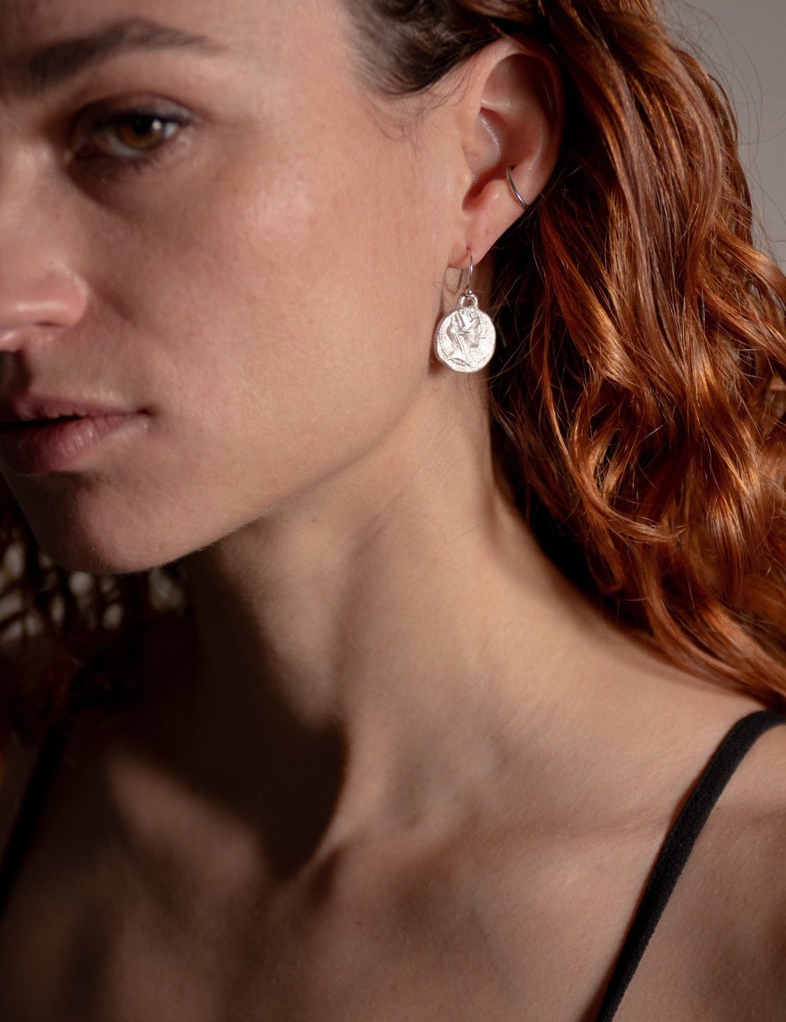 Goddess Tyche Empowering Earring Silver sculptural Jewelry | The Bow Jewelry