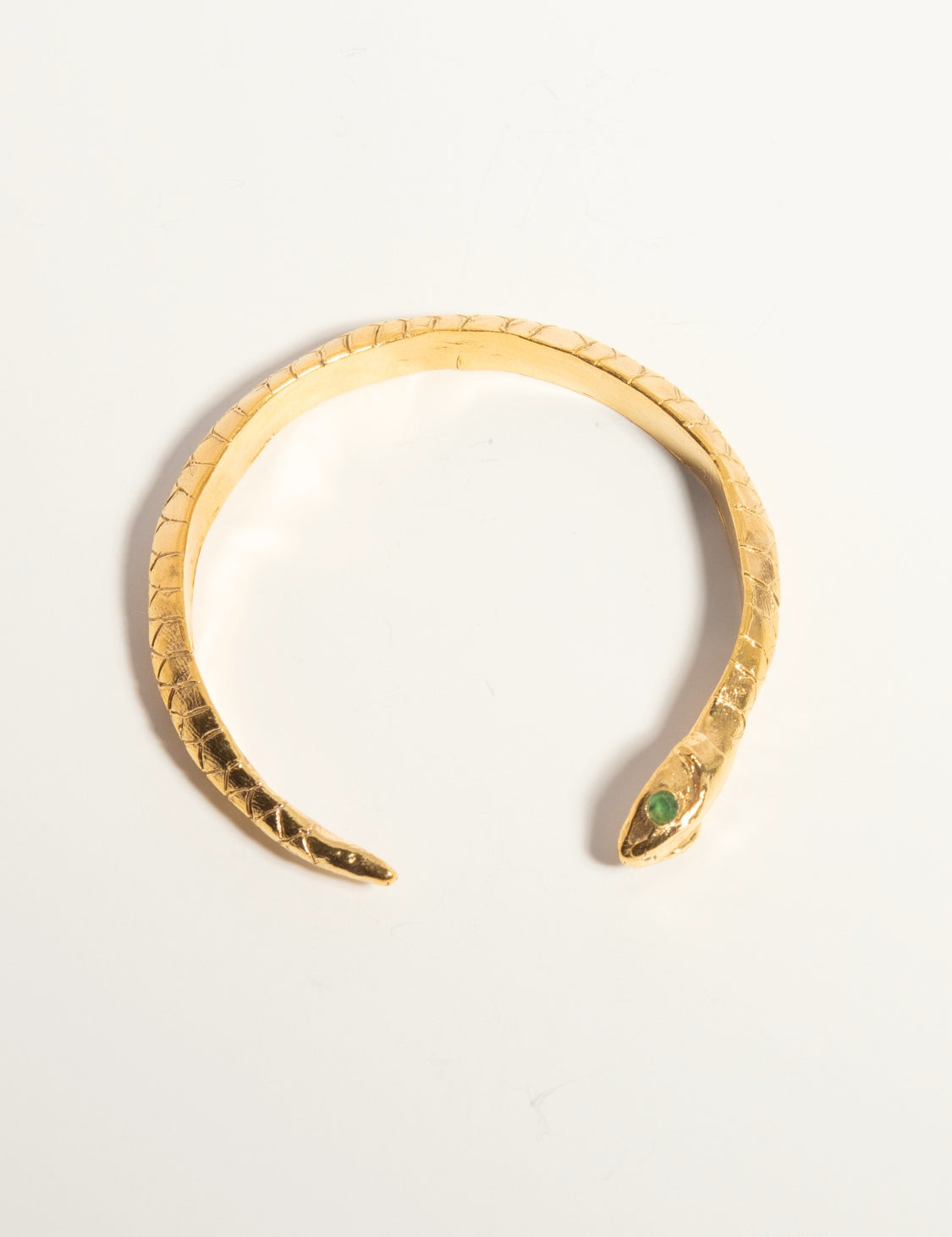 Venom Emerald Snake Cuff sculptural Jewelry | The Bow Jewelry