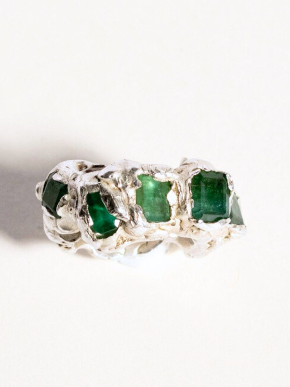 Renewal Emerald sculptural Rings | The Bow Jewelry