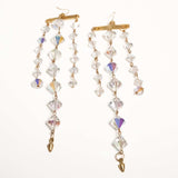 Exotic earrings with upcycled vintage chandelier crystals | The Bow Jewelry