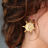 Fate Studded Coin Earrings