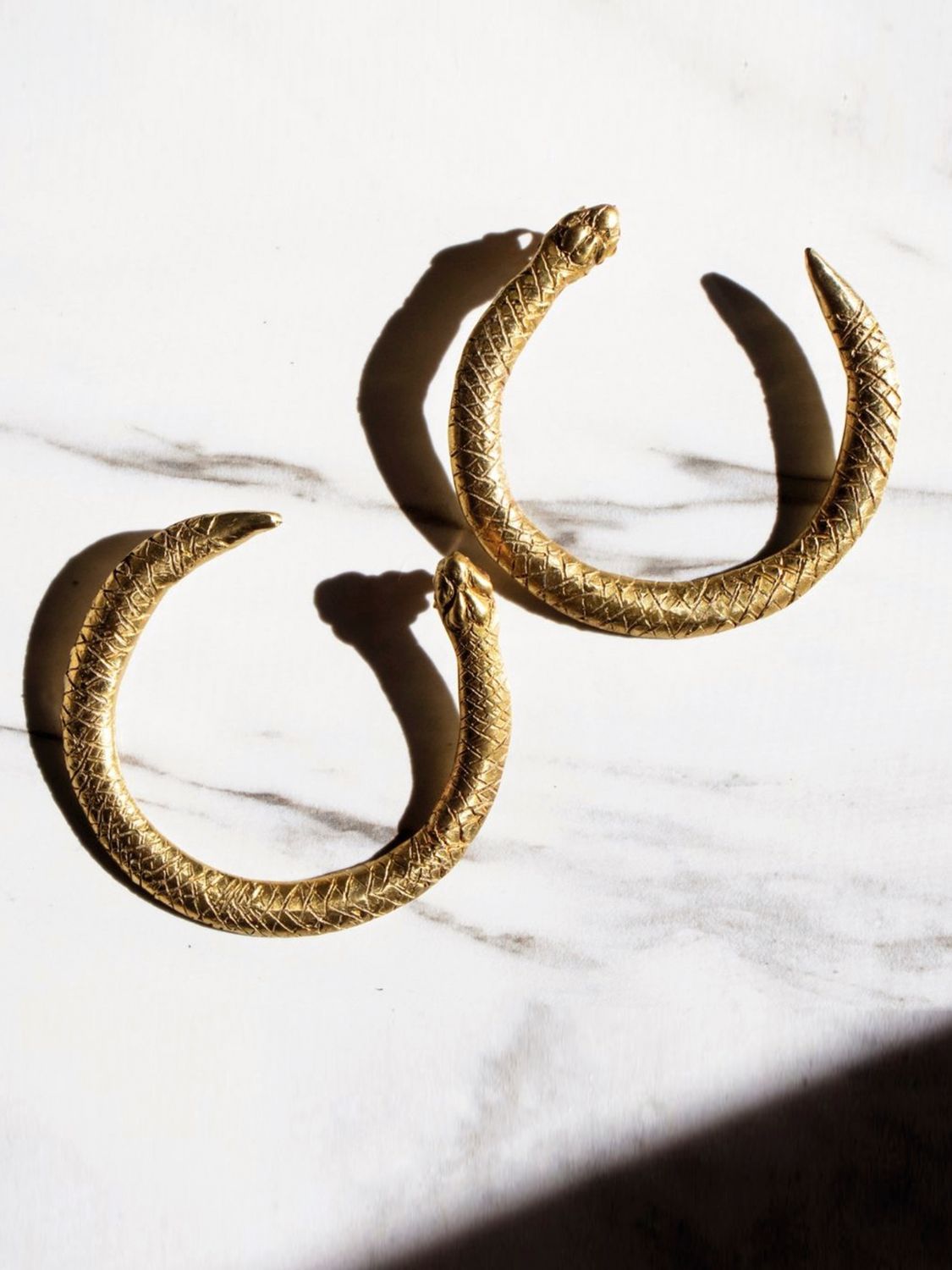 Ouroboros Serpent Earrings sculptural Jewelry | The Bow Jewelry
