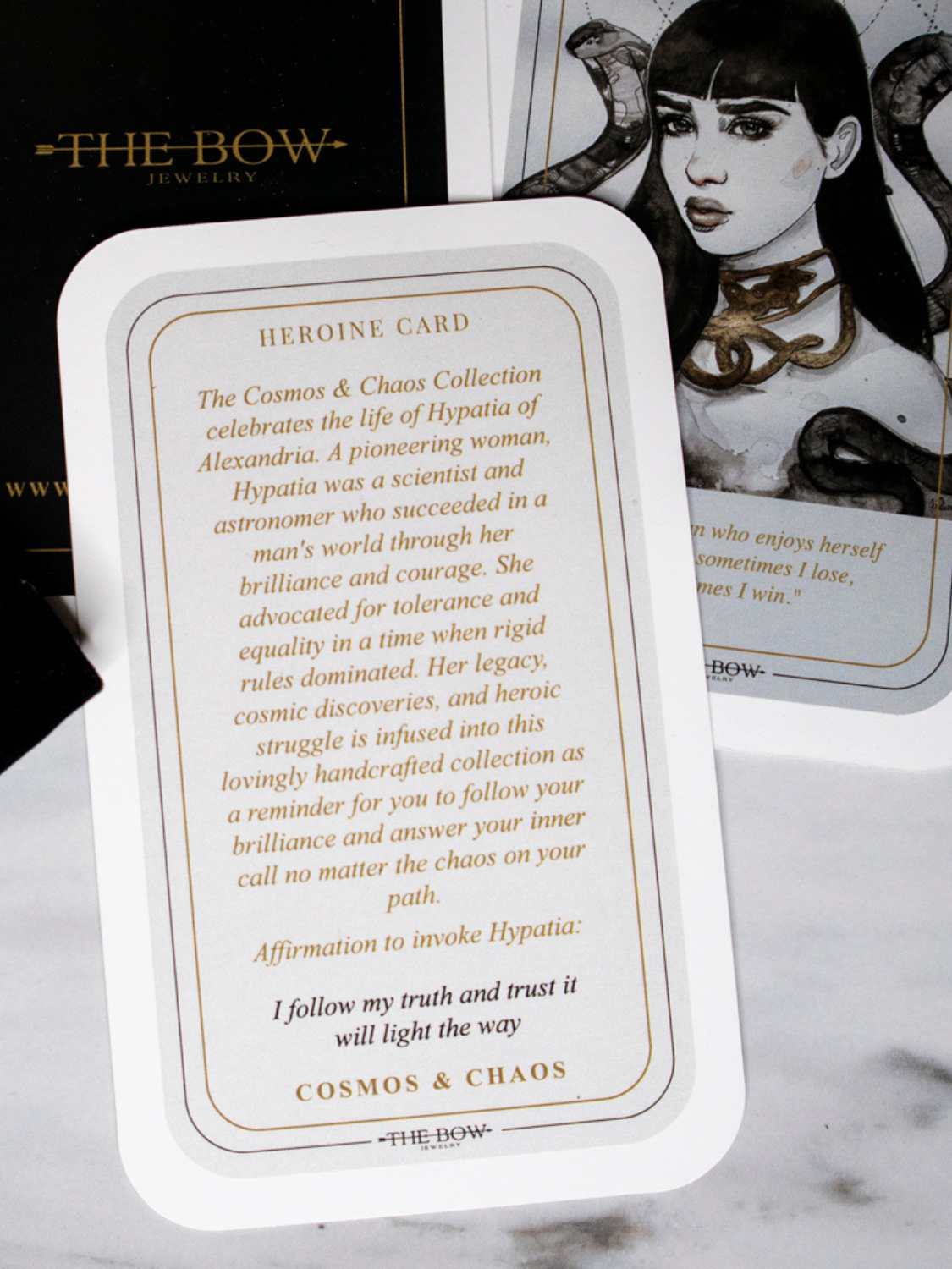 Heroine Cards from The Bow Jewelry Packaging