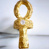 Ankh Moonstone Talisman Ring