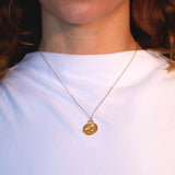 Goddess of Power Coin Pendant Necklace