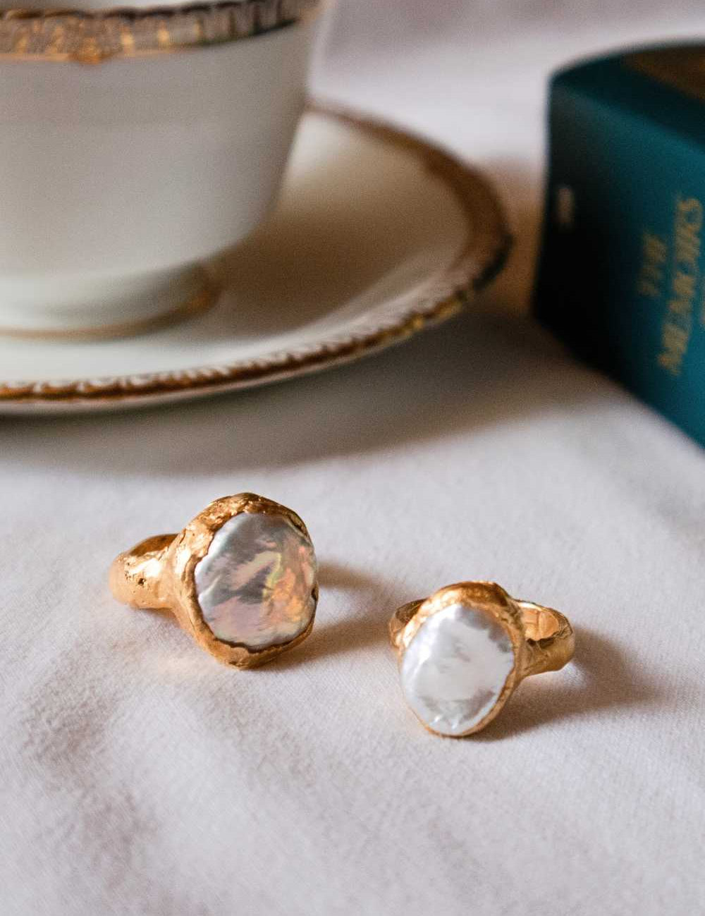 MIni Aurora Peal Ring | The Bow Jewelry