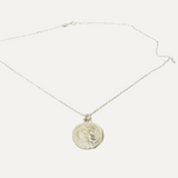 Athena Coin Pendant Silver Necklace