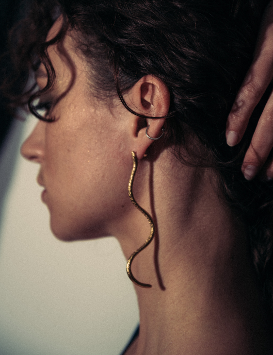 Temptress Serpent Earrings sculptural Jewelry | The Bow Jewelry
