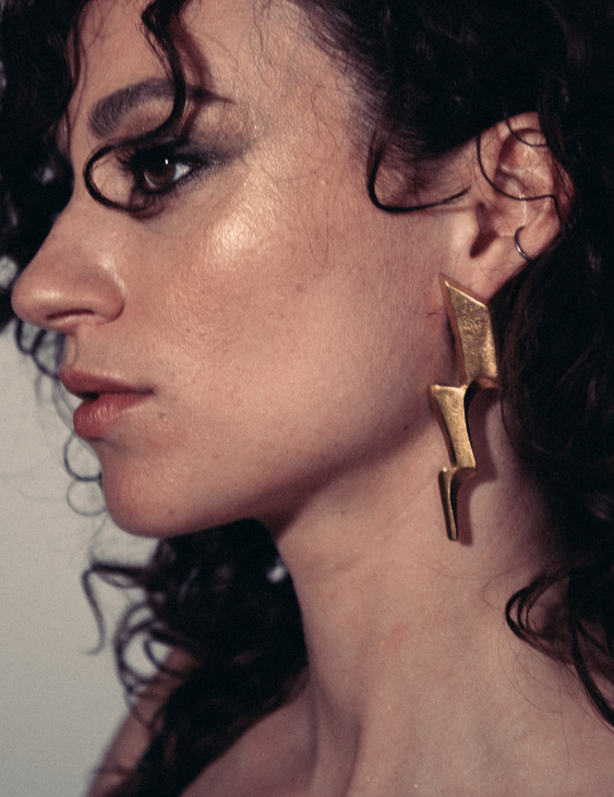 Daughter of Zeus Lightning Earrings sculptural Jewelry | The Bow Jewelry