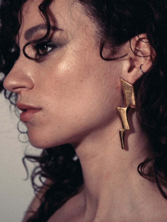 Daughter of Zeus Lightning Earrings sculptural Jewelry | The Bow Jewelry