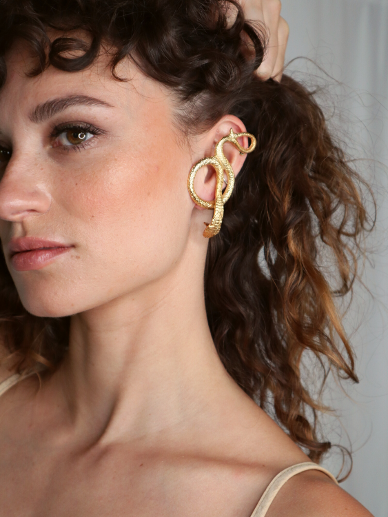 Illusion Serpent Earcuff Earrings sculptural Jewelry | The Bow Jewelry