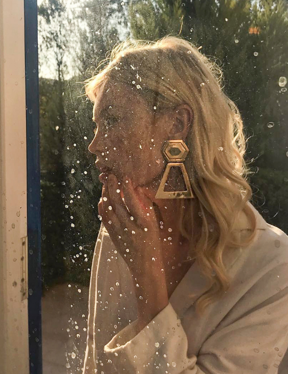 Hippolyta Aquamarine Earrings sculptural Jewelry | The Bow Jewelry