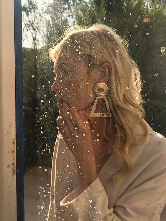 Hippolyta Aquamarine Earrings sculptural Jewelry | The Bow Jewelry