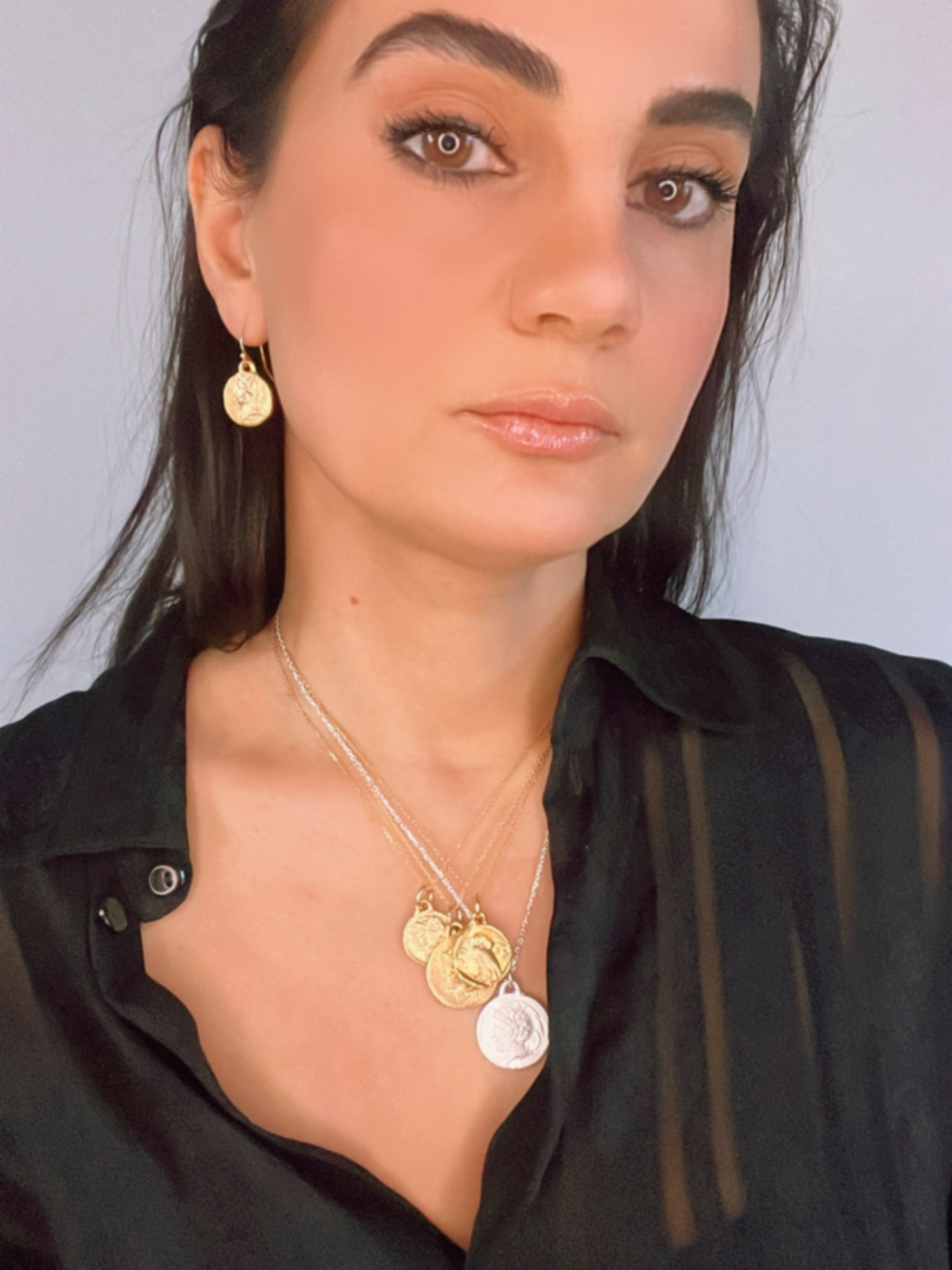 Goddess Tyche Empowering Earring sculptural Jewelry | The Bow Jewelry