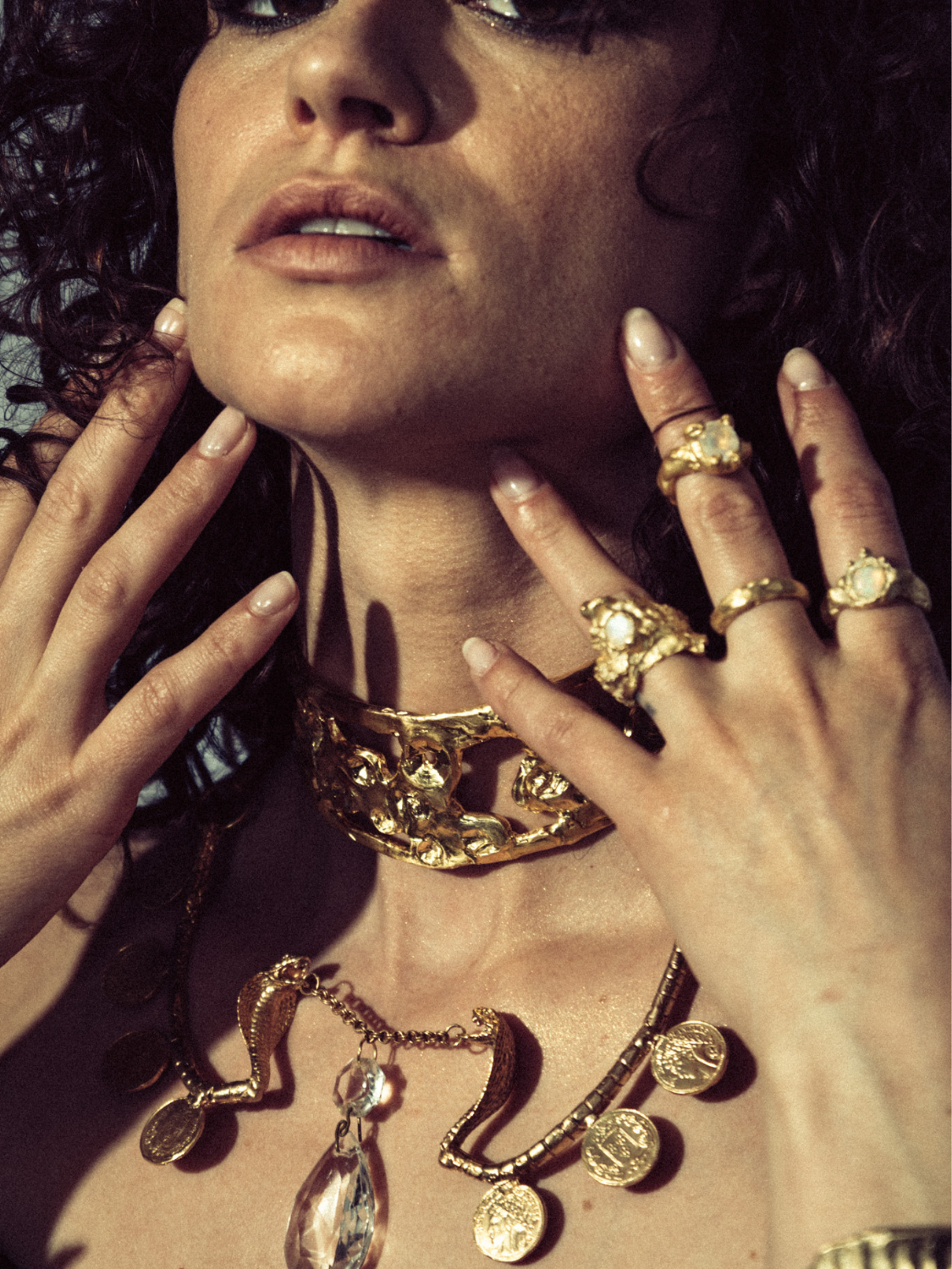 Nyx Moonstone Ring sculptural Rings | The Bow Jewelry