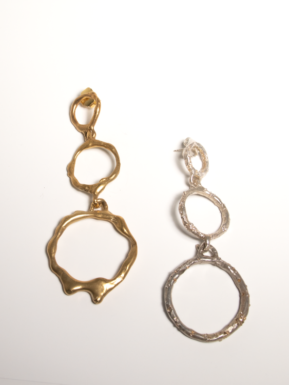 Cosmos Chaos Earrings sculptural Jewelry | The Bow Jewelry